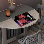 Red Japanese Amaryllis Pattern Print Placemat