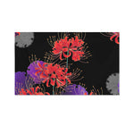Red Japanese Amaryllis Pattern Print Polyester Flag