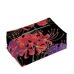 Red Japanese Amaryllis Pattern Print Rectangle Tissue Box Cover