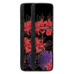 Red Japanese Amaryllis Pattern Print Refrigerator Handle Covers