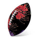 Red Japanese Amaryllis Pattern Print Rugby Ball