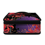 Red Japanese Amaryllis Pattern Print Small Lunch Bag