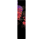 Red Japanese Amaryllis Pattern Print Table Runner