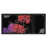 Red Japanese Amaryllis Pattern Print Trifold Wallet
