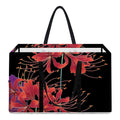 Red Japanese Amaryllis Pattern Print Utility Tote Bag