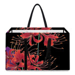 Red Japanese Amaryllis Pattern Print Utility Tote Bag