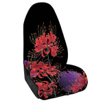 Red Japanese Amaryllis Pattern Print Waterproof Car Seat Cover