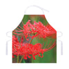 Red Japanese Amaryllis Print Adjustable Apron