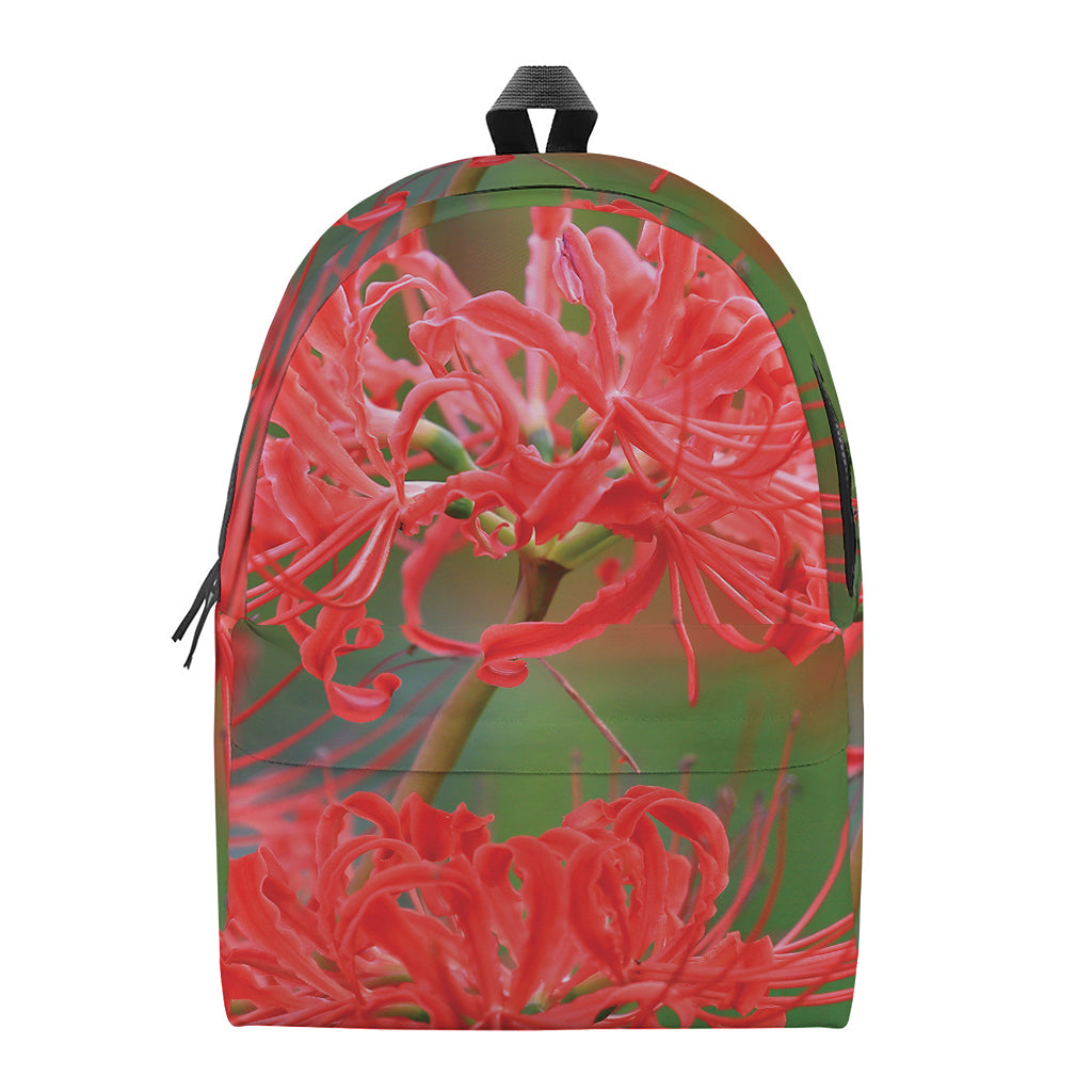 Red Japanese Amaryllis Print Backpack