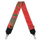 Red Japanese Amaryllis Print Bag Strap