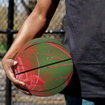 Red Japanese Amaryllis Print Basketball