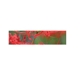 Red Japanese Amaryllis Print Bed Runner