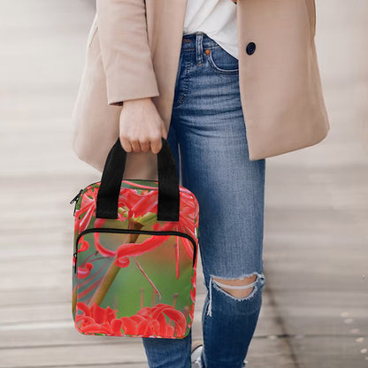Red Japanese Amaryllis Print Bible Tote Bag