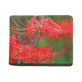Red Japanese Amaryllis Print Bifold Wallet