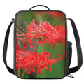 Red Japanese Amaryllis Print Crossbody Lunch Bag