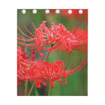 Red Japanese Amaryllis Print Curtain