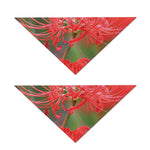 Red Japanese Amaryllis Print Dog Bandana