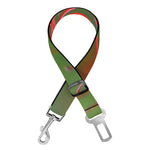 Red Japanese Amaryllis Print Dog Seat Belt