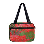 Red Japanese Amaryllis Print Double Strap Bible Bag