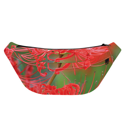 Red Japanese Amaryllis Print Fanny Pack