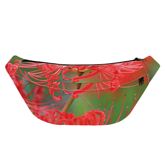 Red Japanese Amaryllis Print Fanny Pack