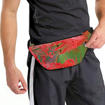 Red Japanese Amaryllis Print Fanny Pack