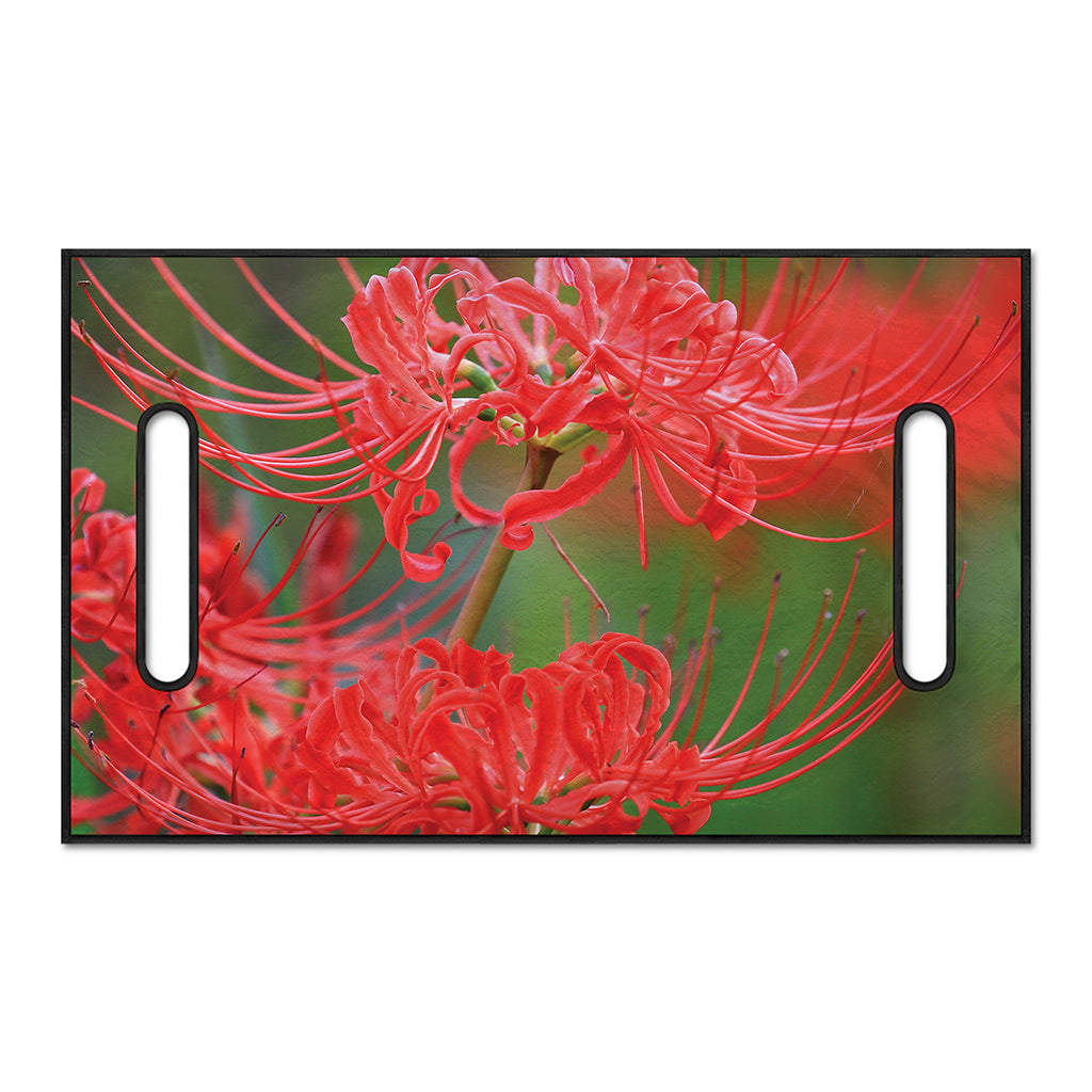 Red Japanese Amaryllis Print Golf Cart Seat Cover