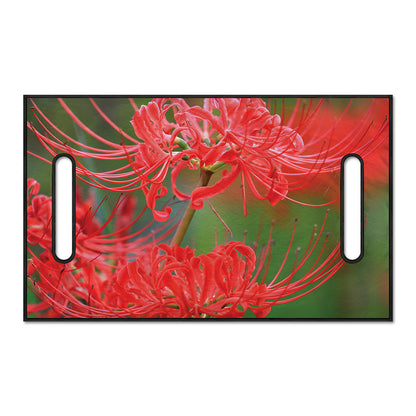 Red Japanese Amaryllis Print Golf Cart Seat Cover