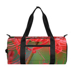Red Japanese Amaryllis Print Gym Bag