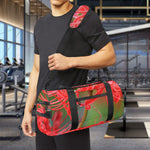 Red Japanese Amaryllis Print Gym Bag