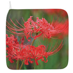 Red Japanese Amaryllis Print Hand Towel
