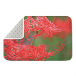 Red Japanese Amaryllis Print Indoor Door Mat