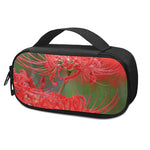 Red Japanese Amaryllis Print Insulin Cooler Travel Case