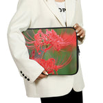 Red Japanese Amaryllis Print Laptop Sleeve