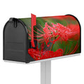 Red Japanese Amaryllis Print Mailbox Cover