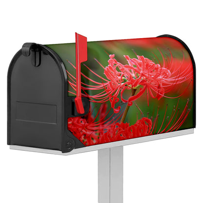 Red Japanese Amaryllis Print Mailbox Cover