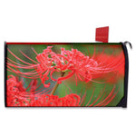 Red Japanese Amaryllis Print Mailbox Cover