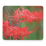 Red Japanese Amaryllis Print Mouse Pad