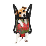 Red Japanese Amaryllis Print Pet Carrier Backpack