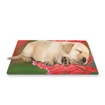 Red Japanese Amaryllis Print Pet Cooling Mat Cover