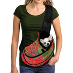 Red Japanese Amaryllis Print Pet Sling Carrier