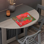 Red Japanese Amaryllis Print Placemat