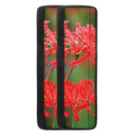 Red Japanese Amaryllis Print Refrigerator Handle Covers