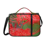 Red Japanese Amaryllis Print Shoulder Strap Bible Bag