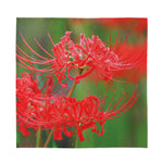 Red Japanese Amaryllis Print Silk Bandana