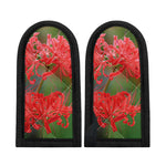 Red Japanese Amaryllis Print Skillet Handle Cover