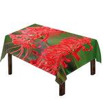 Red Japanese Amaryllis Print Tablecloth