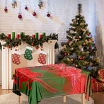 Red Japanese Amaryllis Print Tablecloth