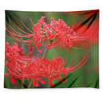 Red Japanese Amaryllis Print Tapestry