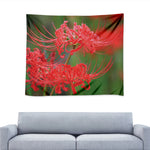 Red Japanese Amaryllis Print Tapestry